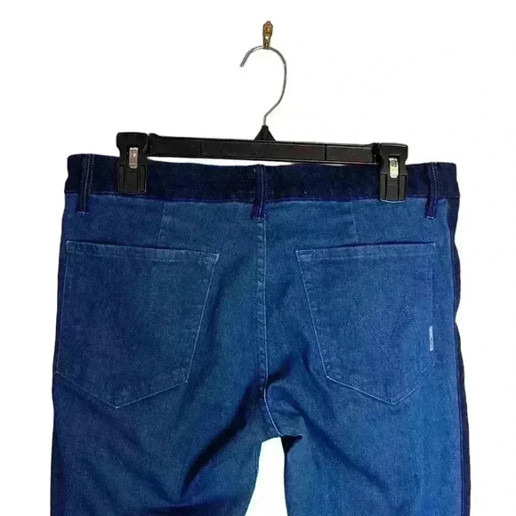 Mother Colorblock Looker Geometric Lies Denim Size 31 - Picture 6 of 10